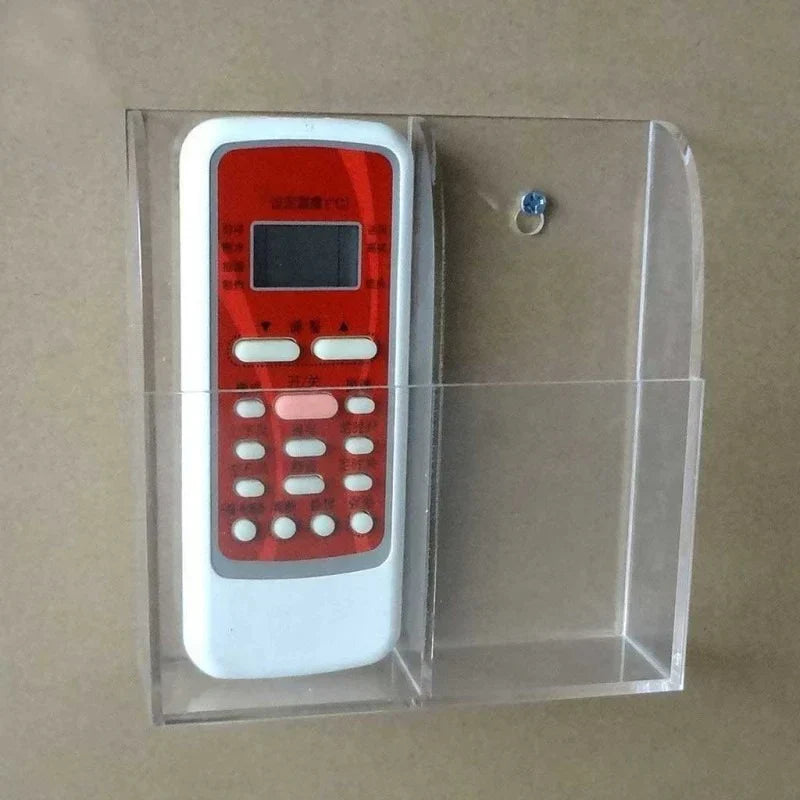 Wall-Mounted Two-Slot Remote Control Storage Holder