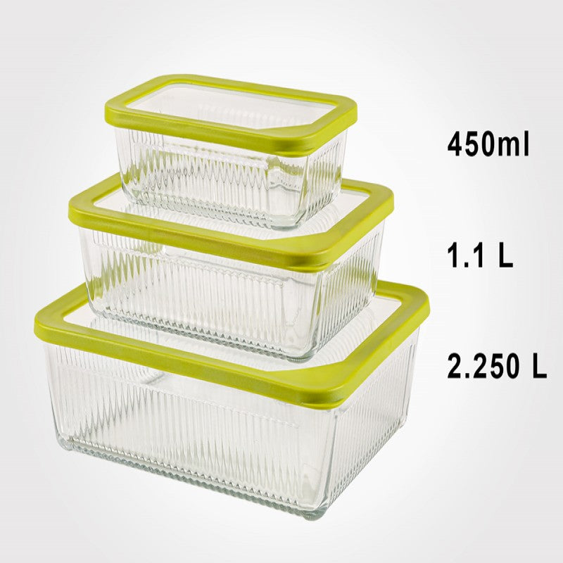 RECTANGLE GLASS CONTAINER 2100
