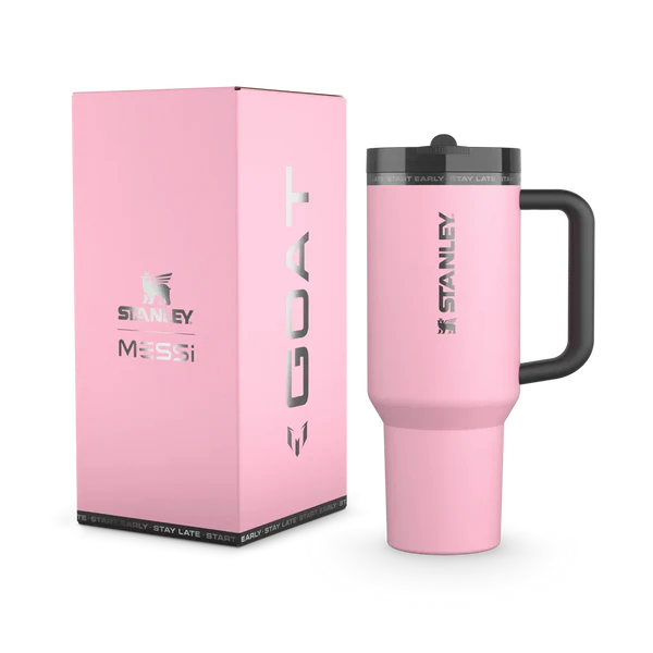 Stanley Quencher Flip Straw 40 oz - Messi GOAT Pink