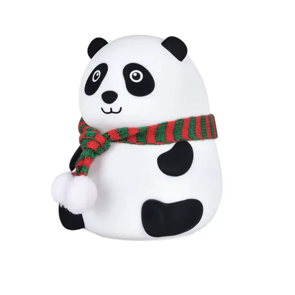 Cute Silicone Panda Lamp With Muffler - Night Light Lamp