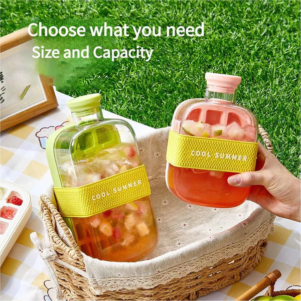 2in1 Ice Cube Box Bottle 800ml (Random Color)