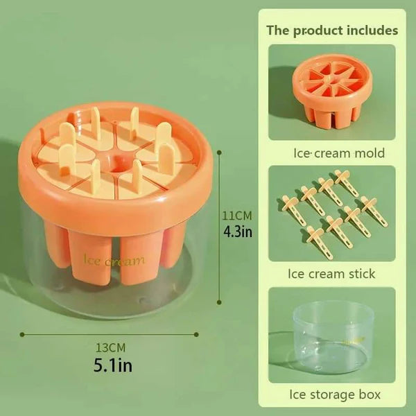 Ice-cream Popsicles 8 Grids Mold