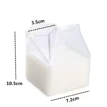 SQUARE GLASS MILK CUP 300ML