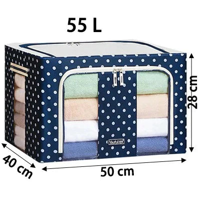 Folding Storage Box For Clothes - 55 Ltr