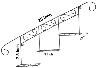 Staircase Floral Display Wall Basket