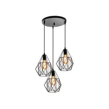 Triple Cage Pendant Lamp