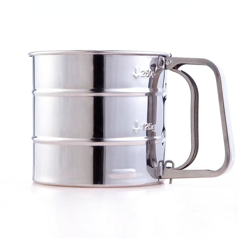 Flour Filter Stainless Steel - With Handle & Smooth Filter