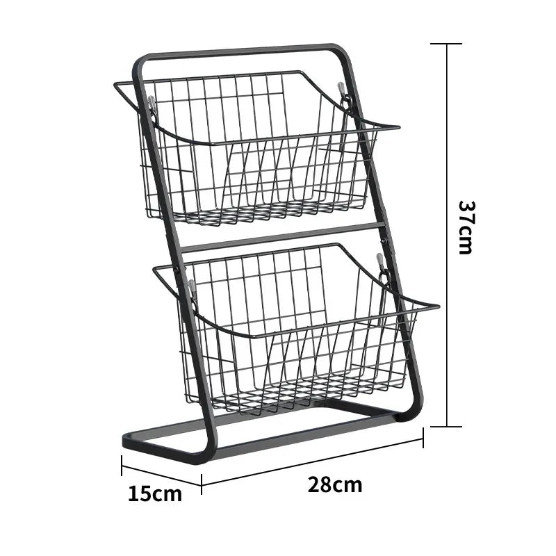 2-Tier Iron Storage Basket