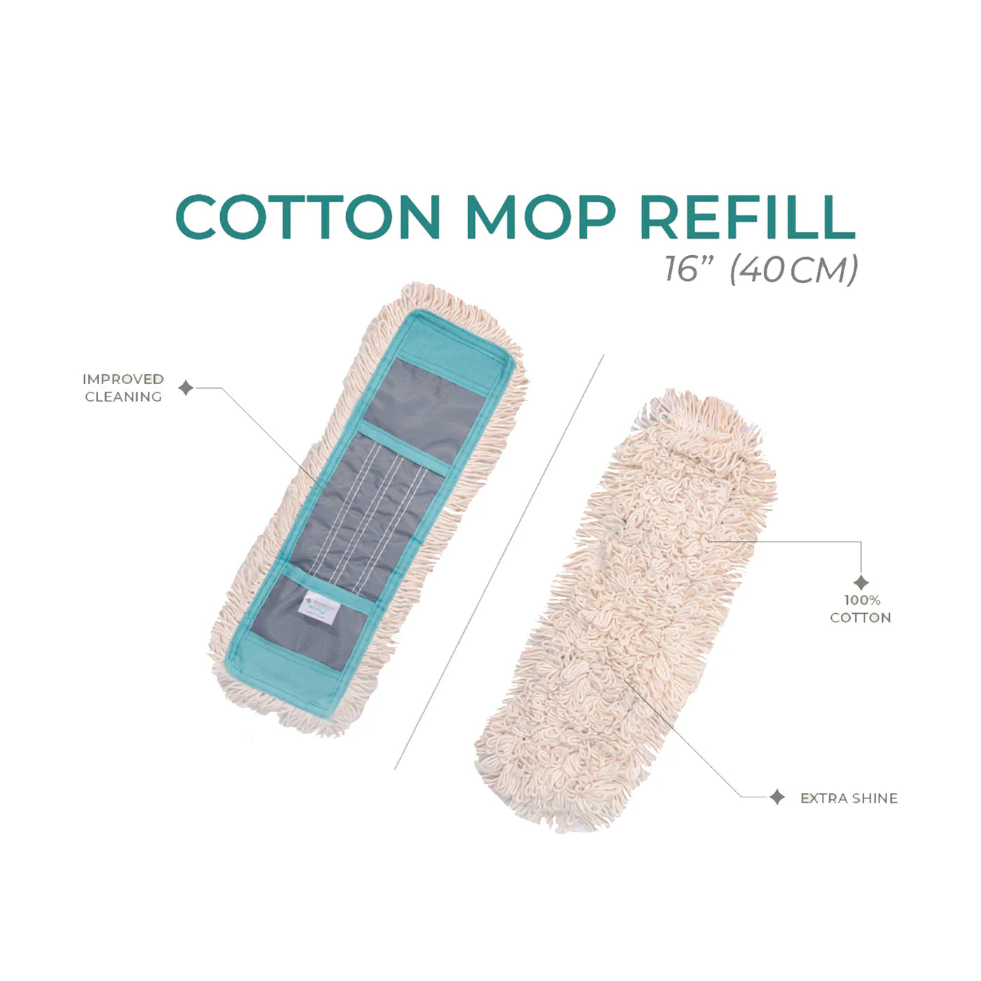 COTTON MOP - DRY 16" INCH (40CM)