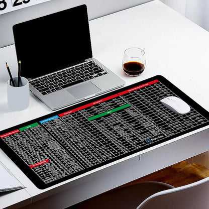 Imported English Shortcut Keys Keyboard & Mouse Pad (Large Size 30*80cm)