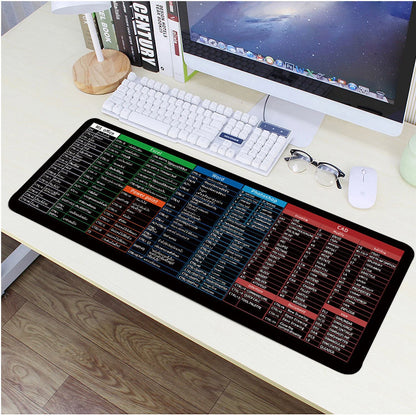 Imported English Shortcut Keys Keyboard & Mouse Pad (Large Size 30*80cm)
