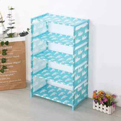 Animal print shoe rack