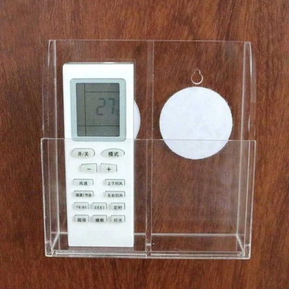 Wall-Mounted Two-Slot Remote Control Storage Holder