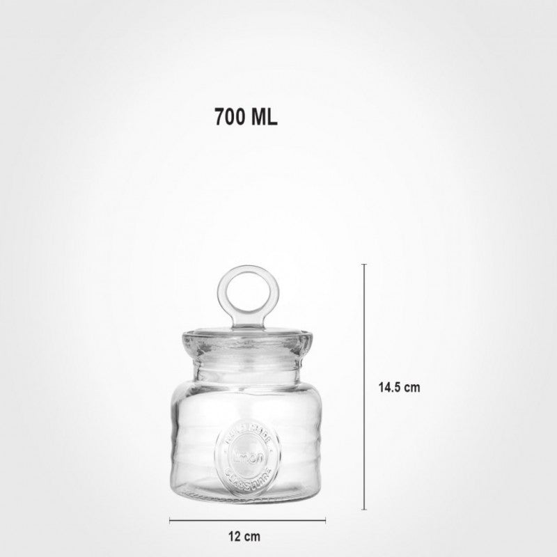 RUSTIC GLASS JAR 700 Ml 2041
