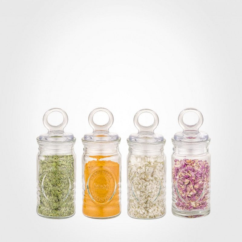 RUSTIC GLASS SPICE CANISTER 1876