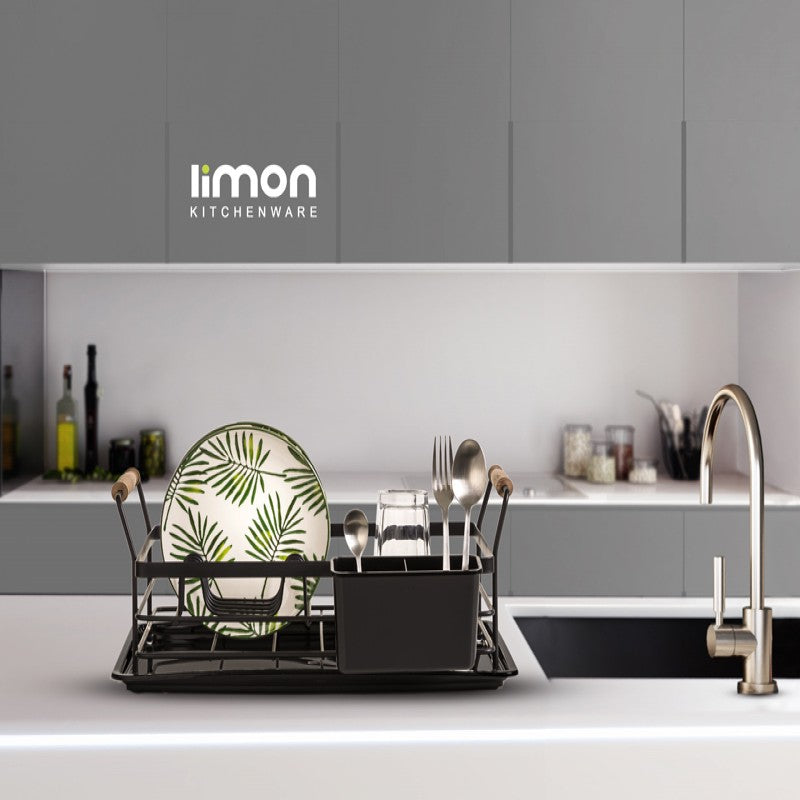 DISH RACK WITH WOODEN HANDLES 1 FLOOR 2080 – Hammad Trader