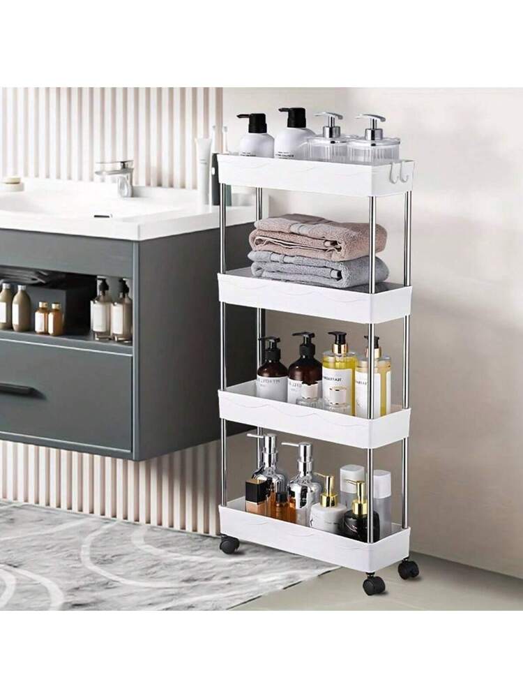 3 Layer Slim Storage Cart with Moving Wheels