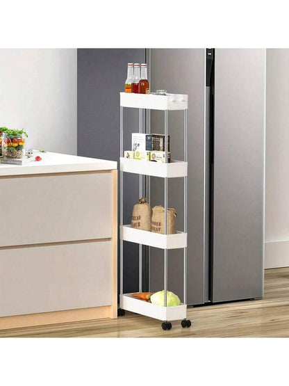 3 Layer Slim Storage Cart with Moving Wheels