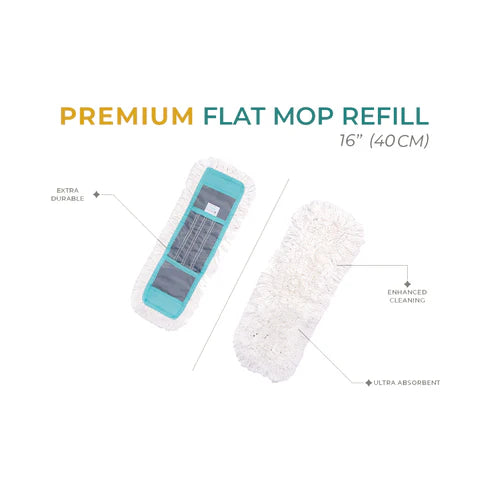 Zidello PREMIUM FLAT MOP - DRY 16" INCH (40CM)
