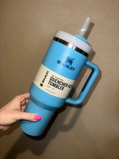 Stanley Quencher H2.0 Tumbler 40 oz-Pomelo-Fog-Pool Blue