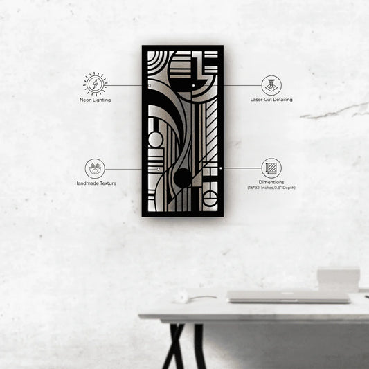 Modern Wooden Wall Decor | 16" x 32" (W × L)