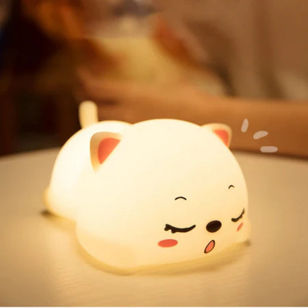 Soft Silicone Cat LED Lamp Night Light