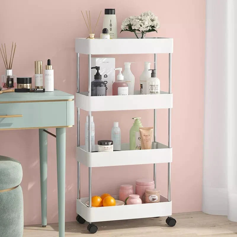 3 Layer Slim Storage Cart with Moving Wheels