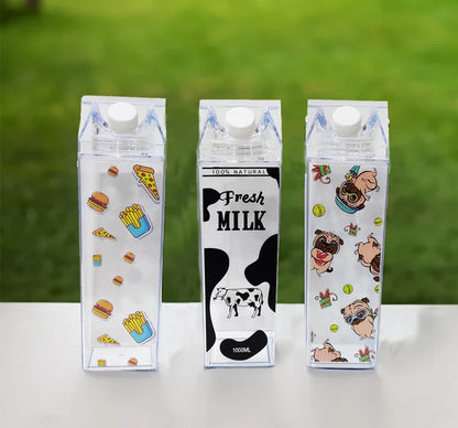 Acrylic Milk Bottle 1000ml (Random Print)