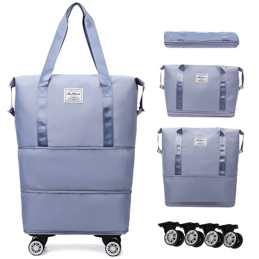 Expandable Travel Bag With Wheels - Random Color