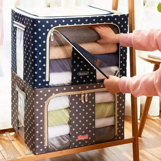 Folding Storage Box For Clothes - 55 Ltr