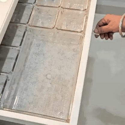 Set of 7Pcs Clear Drawer Organizer Tray