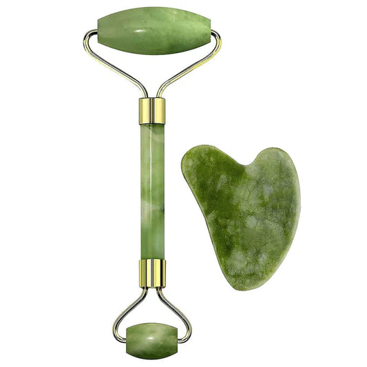 Jade Roller & Gua Sha Stone Set