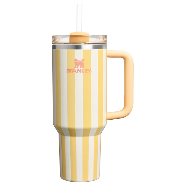 Stanley Quencher H2.0 Tumbler 40 oz -Cabana Stripes Butter