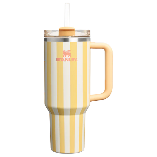 Stanley Quencher H2.0 Tumbler 40 oz -Cabana Stripes Butter