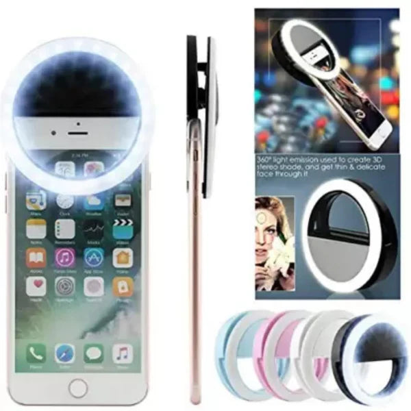 Mini Selfie Mobile Ring Light (Random Color)