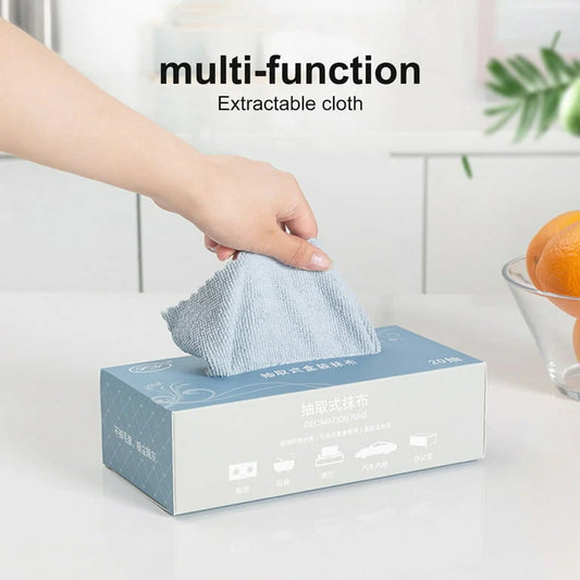 (20 Pieces) Reusable Microfiber Cleaning Cloths Box