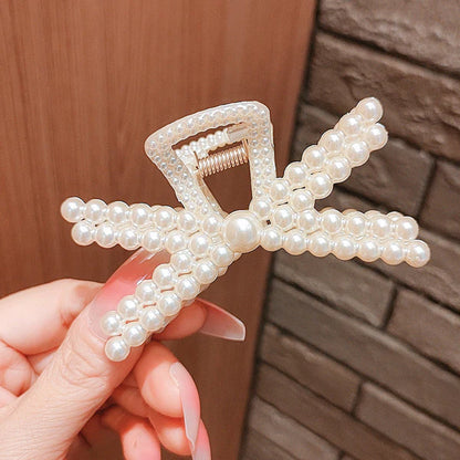Faux Pearl Claw Clip