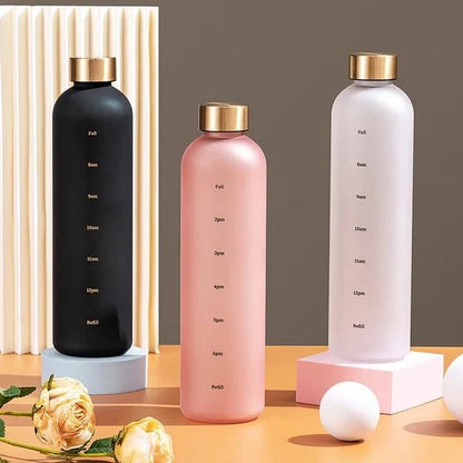 Time Marker Plastic Water Bottle 1L - Random Color