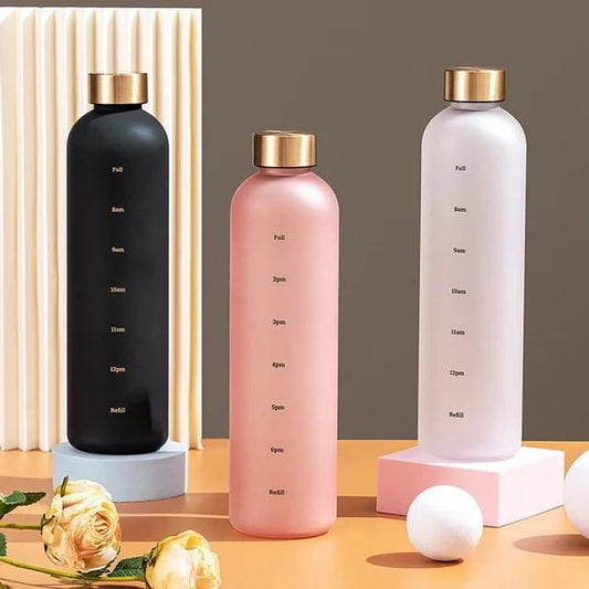 Time Marker Plastic Water Bottle 1L - Random Color