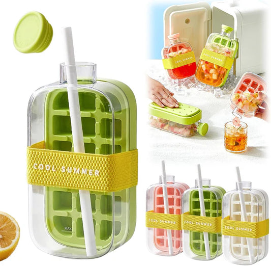 2in1 Ice Cube Box Bottle 800ml (Random Color)