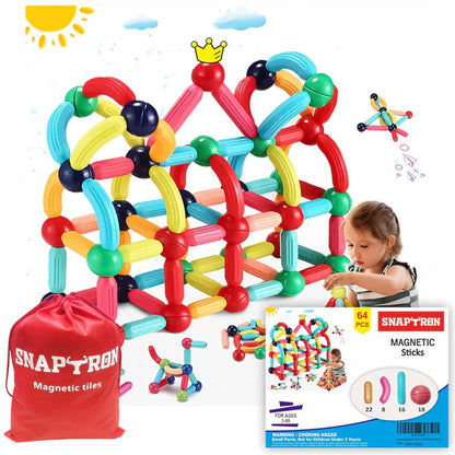 64Pcs Magnetic Bar Blocks