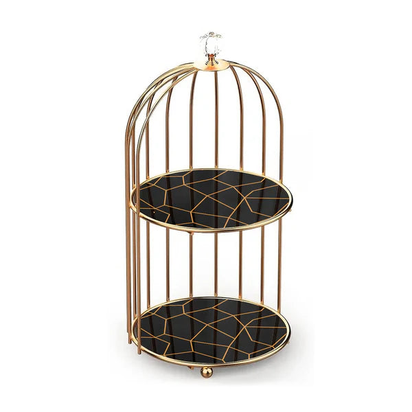 2-Tier Golden Vanity Cage