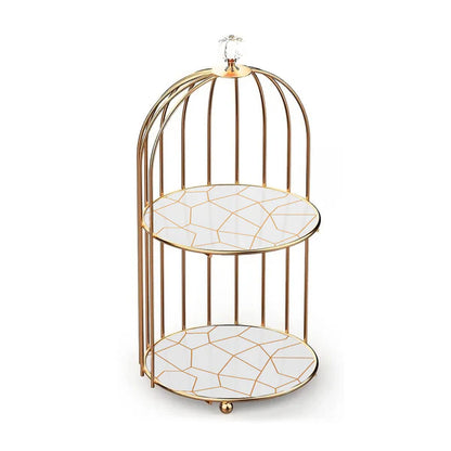 2-Tier Golden Vanity Cage
