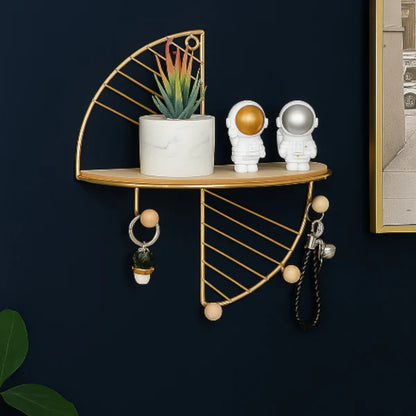 The Evergreen Golden Arc Metal Wall Shelf