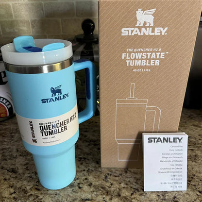 Stanley Quencher H2.0 Tumbler 40 oz-Pomelo-Fog-Pool Blue