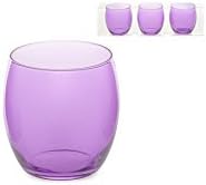 GLASS TUMBLER - ELEGANT DRINKING CUP - RANDOM COLOR