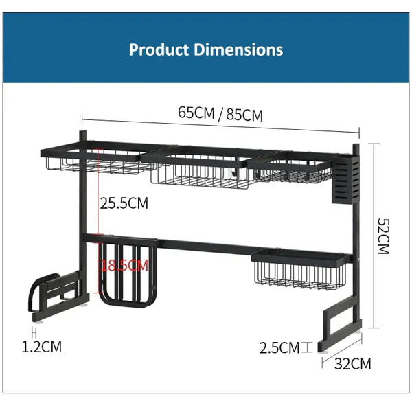 STAINLESS STEEL SINK DRAIN RACK