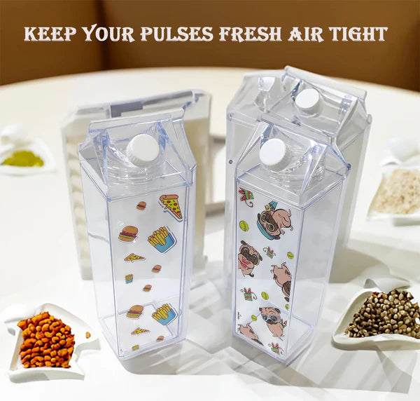 Acrylic Milk Bottle 1000ml (Random Print)