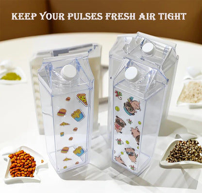 Acrylic Milk Bottle 1000ml (Random Print)