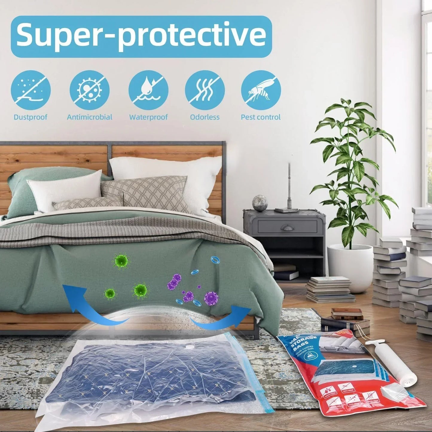 Air-Evacuation Storage Space-Saving Kit